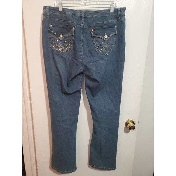 Style & Co Jeans Curvy Tummy Control Blue Denim Womens Size 16 - Picture 4 of 4